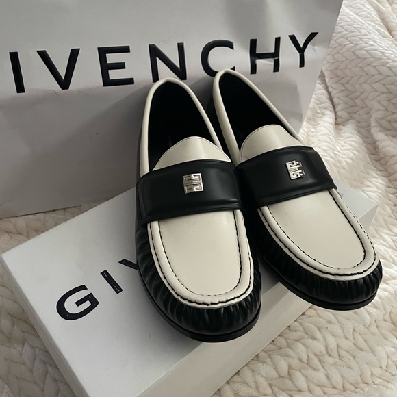 Givenchy Two-Tone Black and Cream Loafers